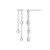 BE0263W - Bezel-Set Lab-Created Diamond Chain Dangle Earrings