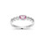 BR0253W - Lab-Created Pink Sapphire & Lab-Created Diamond Ring