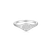 BR0073W - Lab-Created Diamond Pave Circle Signet Ring in Rhodium-Plated Sterling Silver
