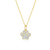 BN0032Y - Paw Print Pendant Necklace in 14K Yellow Gold-Plated Sterling Silver