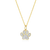 BN0032Y - Paw Print Pendant Necklace in 14K Yellow Gold-Plated Sterling Silver
