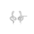 BE0064W - Snake Stud Earrings in Rhodium-Plated Sterling Silver