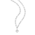 BN0169W - Open Heart Pendant Lab-Created Diamond Paperclip Necklace in Rhodium-Plated Sterling Silver