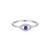BR0028W - Evil Eye Statement Ring in Rhodium-Plated Sterling Silver