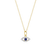 BN0028Y - Evil Eye Pendant Necklace in 14K Yellow Gold-Plated Sterling Silver