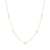BN0103Y - Bezel-Set Lab-Created Diamond Station Necklace in 14K Yellow Gold-Plated Sterling Silver
