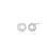 BE0078W - Open Circle Stud Earrings in Rhodium-Plated Sterling Silver