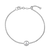 BB0046W - Peace Bolo Bracelet in Rhodium-Plated Sterling Silver