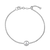 BB0046W - Peace Bolo Bracelet in Rhodium-Plated Sterling Silver