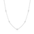 BN0103W - Bezel-Set Lab-Created Diamond Station Necklace in Rhodium-Plated Sterling Silver