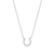 BN0049W - Horseshoe Statement Necklace in Rhodium-Plated Sterling Silver