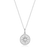 BN0213W - North Star Medallion Lab-Created Diamond Pendant Necklace in Rhodium-Plated Sterling Silver