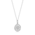 BN0213W - North Star Medallion Lab-Created Diamond Pendant Necklace in Rhodium-Plated Sterling Silver