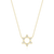 BN0211Y - Star of David Lab-Created Diamond Necklace in 14K Yellow Gold-Plated Sterling Silver