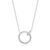 BN0189W - Open Circle Link Lab-Created Diamond Necklace in Rhodium-Plated Sterling Silver