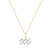 BN0118Y - Aquarius Constellation Pendant Necklace in 14K Yellow Gold-Plated Sterling Silver