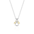 BN0165 - Angel Pendant Lab-Created Diamond Necklace in Rhodium & 14K Gold-Plated Sterling Silver