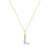 BN0131Y - Letter "L" Initial Pendant Necklace in 14K Yellow Gold-Plated Sterling Silver