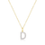 BN0123Y - Letter "D" Initial Pendant Necklace in 14K Yellow Gold-Plated Sterling Silver