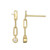 BE0261Y - Paperclip Bezel Set Lab-Created Diamond Drop Earrings
