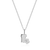 BN0209W - Louisiana State Lab-Created Diamond Pendant Necklace in Rhodium-Plated Sterling Silver