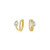 Lafonn Tessa Bypass Pear Huggie Earrings bonded in Platinum