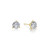 Lafonn 0.5 CTW 3 Prong Martini Stud Earrings bonded in Platinum