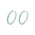 Lafonn 45 mm Fancy Lab-Grown Sapphire Hoop Earrings bonded in Platinum
