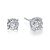 Lafonn 3 CTW 4 Prong Stud Earrings bonded in Platinum