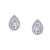 Lafonn 1.16 CTW Halo Stud Earrings bonded in Platinum