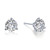 Lafonn 4 CTW 3 Prong Martini Stud Earrings bonded in Platinum