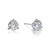 Lafonn 2.5 CTW 3 Prong Martini Stud Earrings bonded in Platinum