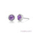 Lafonn February Birthstone Earrings bonded in Platinum