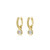 Lafonn Cordelia Bezel Charm Huggie Earrings bonded in Platinum