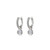 Lafonn Cordelia Bezel Charm Huggie Earrings bonded in Platinum