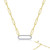 Lafonn 2-Tone Paperclip Necklace  N0239CLT