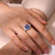 Lafonn 5.55 CTW Fancy Lab-Grown Sapphire Halo Ring Bonded in Platinum  SYR023SP