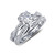 Lafonn Engagement Ring Bonded in Platinum   with Wedding Band Bonded in Platinum  R0276CLP