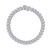 Lafonn 9.5 CTW Aria Half- Bezel Tennis Bracelet Bonded in Platinum