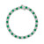 Lafonn 7.5 CTW Aria Half-Bezel Emerald Tennis Bracelet Bonded in Platinum