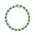 Lafonn 7.5 CTW Aria Half-Bezel Emerald Tennis Bracelet Bonded in Platinum