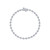 Lafonn Bezel Strand Bracelet Bonded in Platinum