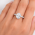 14kt White Gold Diamond Engagement Setting  for an Oval Stone 0.65 CTW 