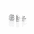 14k White Gold Diamond Diamond Bezel Trefoil Cluster Earrings 0.50 ctw