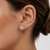 14k White Gold Diamond Halo stud Earrings 1.30 ctw