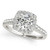 14KT White Gold Round Diamond Halo Engagement Ring  50576-E