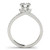 Diamond Halo Engagement Ring for a Round Stone in 14KT White Gold 50663-E-1