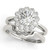 Diamond Halo Engagement Ring for a Round Stone in 14KT White Gold 50833-E