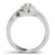 Diamond Halo Engagement Ring for a Round Stone in 14KT White Gold 50989-E