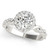 Diamond Halo Engagement Ring for a Round Stone in 14KT White Gold 51081-E-1